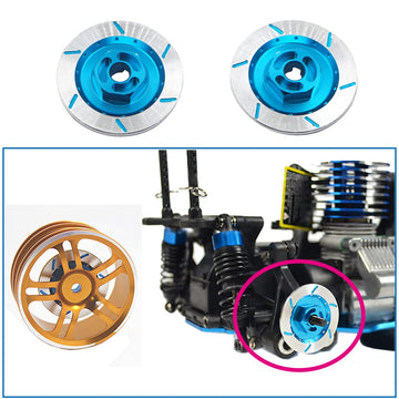 4Pcs Sharegoo Aluminum Alloy 12Mm Wheel Rim Hex Hub Brake Disc Decoration Compatible With Hsp Hpi Kyosho Traxxas Tamiya 1/10 4Wd