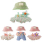 GrillGauge 17cm Doll Clothes Set - Green Cotton Blend Skirt & Hat Outfit (LBB-C-01) for 17cm Dolls (No Doll Included)