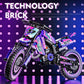 Mesiondy Motorcycle Building Block Set - 476 PCS Plastic Model Kit for Ages 6+, Red, Model MY137