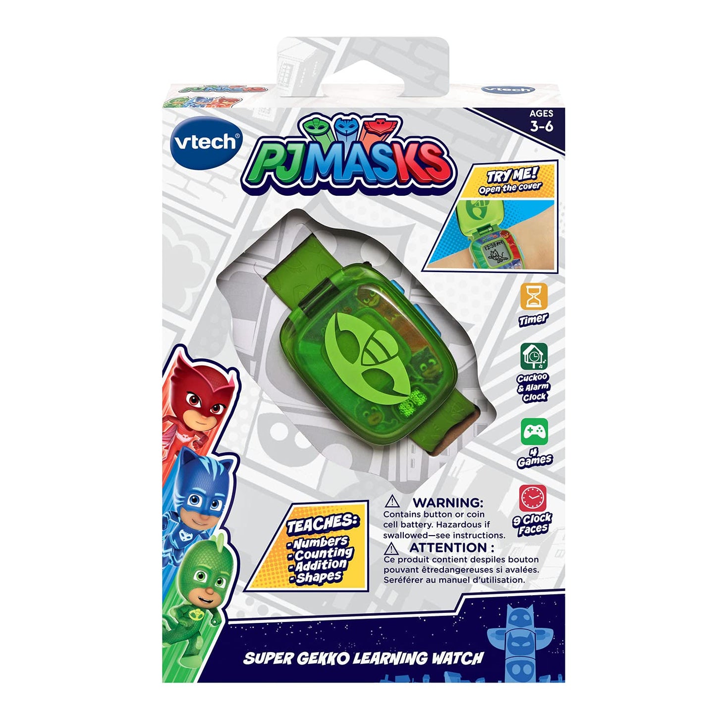 Vtech Pj Masks Super Gekko Learning Watch, Green