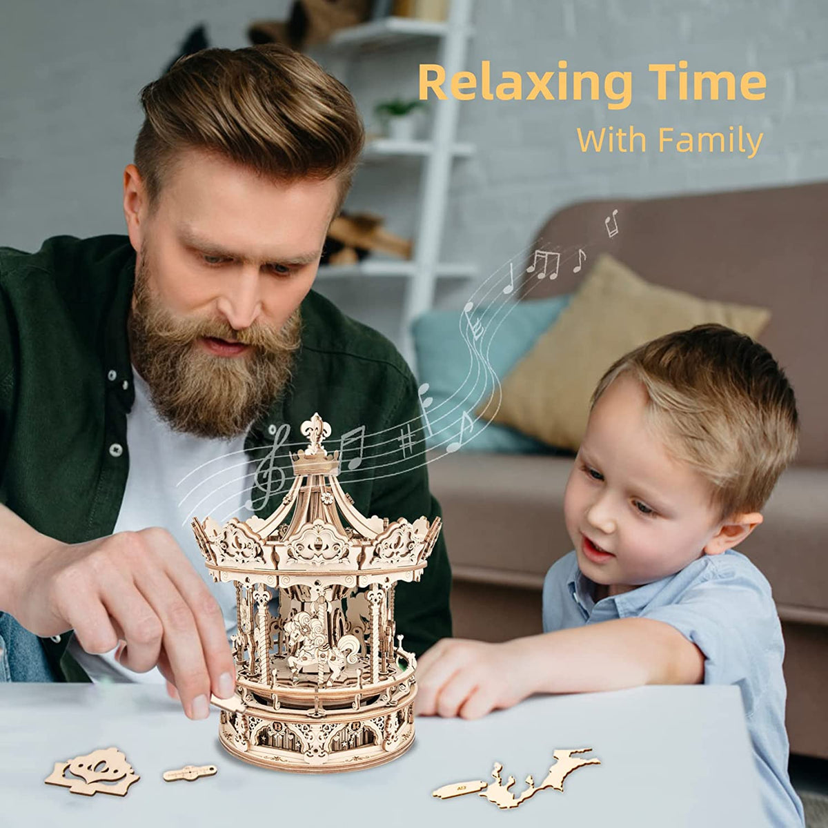 DIY Wooden Merry Go Round Puzzle