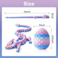 FYEFKJSA 3D Printed Dragon Eggs with Dragon Inside - 12Inch Articulated Fidget 3D Printed Animals  Interesting Decorative Gift  Easter Basket Essentials Stuffers (Random Ocean Tides)