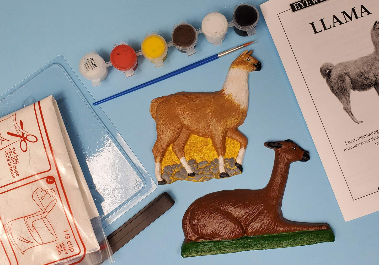 Eyewitness Kits Perfect Cast Llama Cast, Paint, Display And Learn Craft Kit