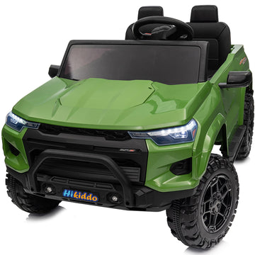Hikiddo 24V 10Ah Ride on Toy for Big Kids, 4WD 2 Seater Electric SUV Kids Car to Drive w/Remote Control, 4x200W Motors - Army Gr