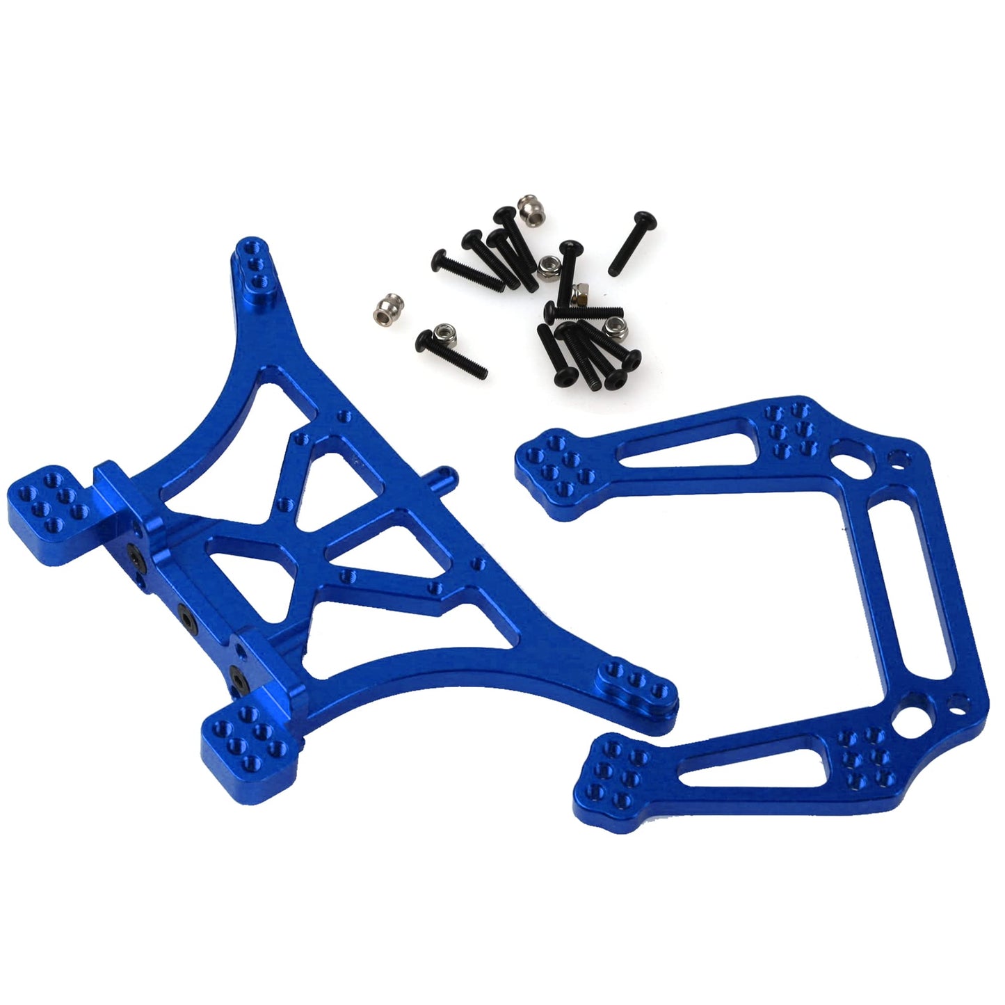 Vgoohobby Aluminum Alloy Front & Rear Shock Tower Mounts 2WD Upgrade Parts Compatible with Traxxas 2WD Slash Rustler VXL Bandit