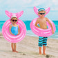 Moko Inflatable Swimming Ring, Children Cute Pool Float Tube Decorations Swim Tubes Outdoor Pool Beach Water Floats Party Supplies Kids Floaties, Pink