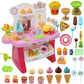 Brand Conquer Pretend Play Mini Supermarket Toy Candy Sweet Shopping Cart, Pretend Play Kitchen Set For Kids Girl & Boys Ice Cre