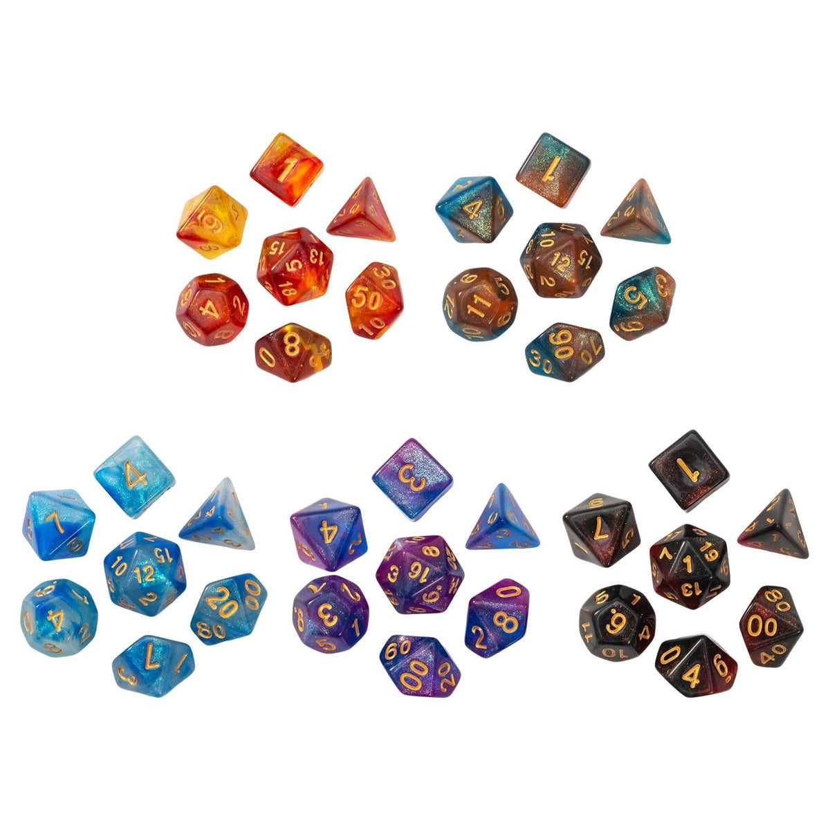bnf 7 Pieces D4D20 Multi Sided Dices Bar Toys for Math Teaching Table Games Red Yellow|Toys & Hobbies | Diecast & Toy Vehicles 