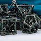 ARUOHHA Hollow DND Dice Set Black Green 5-Headed Dragon D and D Dice with Gift Box, Dungeons and Dragons Role Playing Games 7PCS