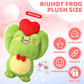Cute Frog Plush Toy Frog Stuffed Animal With Red Heart,Frog Plushie Valentine'S Day Birthday Christmas Soft Stuffed Gift For Gir