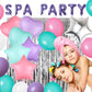 42 Pcs Spa Party Decorations Balloons Spa Theme Birthday Party Supplies Lipstick Cosmetics Balloons For Girls Spa Day Makeup Par