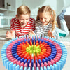Toy Imagine 360 Pcs Colorful Wooden Domino Block Set For Kids Educational And Learning Activity Game Play | Helps In Skill Devel