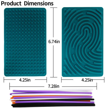 Sensory Activity Board For Kids 3+ & Adults - Fidget Toys, Autism Products, Silicone Calm Down Toy, Adhd Activities For Travel (