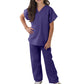 Natural Uniforms Childrens Scrub Set-Soft Touch-Role Play Costume Set (Purple, 5/6)