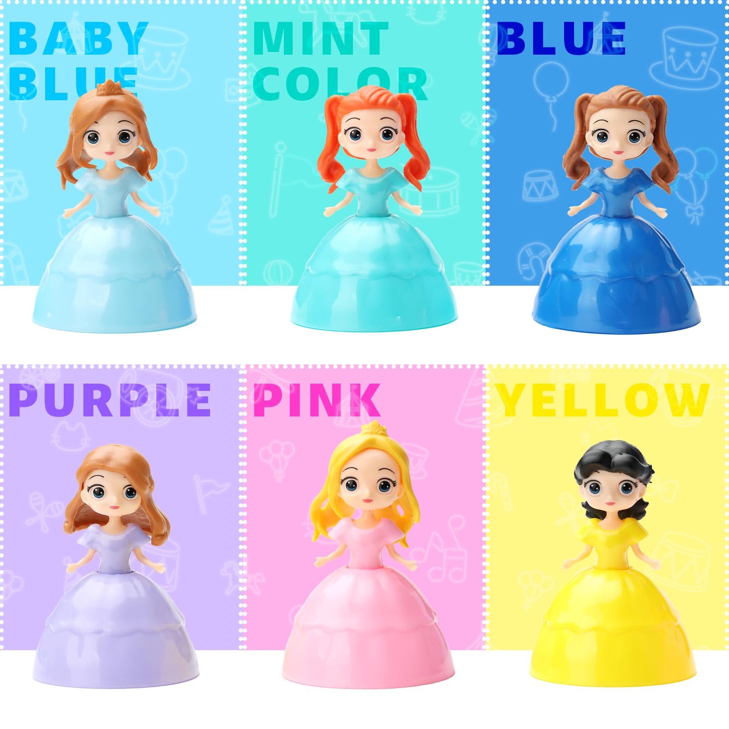 12Pcs Easter Egg Prefilled Princess Toys Easter Gifts For Kids Basket Stuffers Hunting Eggs Party Favor