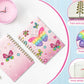 Pop Notebook For Kids, Fidget Girls Diary Journal 8.3X5.7 Inches 160 Lined Pages With 6 Multicolor Pen Spiral Journal For Teenage School Writing Drawing Pop Butterfly It Gifts Stuff Age 6 8 10 12
