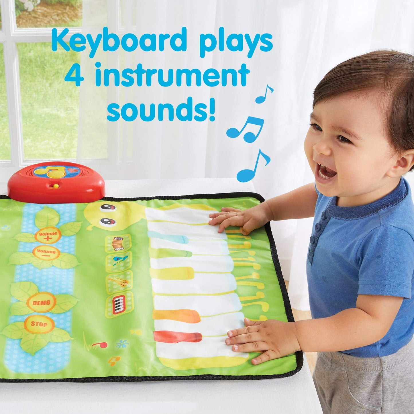 Kidoozie Cute Critters Music Mat - 2 In 1 Music Mat For Infants And Toddlers Ages 9-24 Months (G02536)