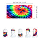 Inrajoper Boys 4 Pcs Hippie Costume Accessories Set 60S 70S Colorful Kids Fun Tie Dye T-Shirt For Theme Party 4-5 Years Multicol