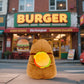 Wanwu World Capybara Plush 9 Inch Capybara Stuffed Animal Cute Stuffed Capybara Toy With Hamburger Backpack Soft Plushies Capyba