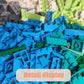 Huizdq 1000 Pieces Classic Building Bricks, Classic Stackable Base Plates, 3 6.3'' X 6.3'' Blue, Gray And Green Base Plates, Com