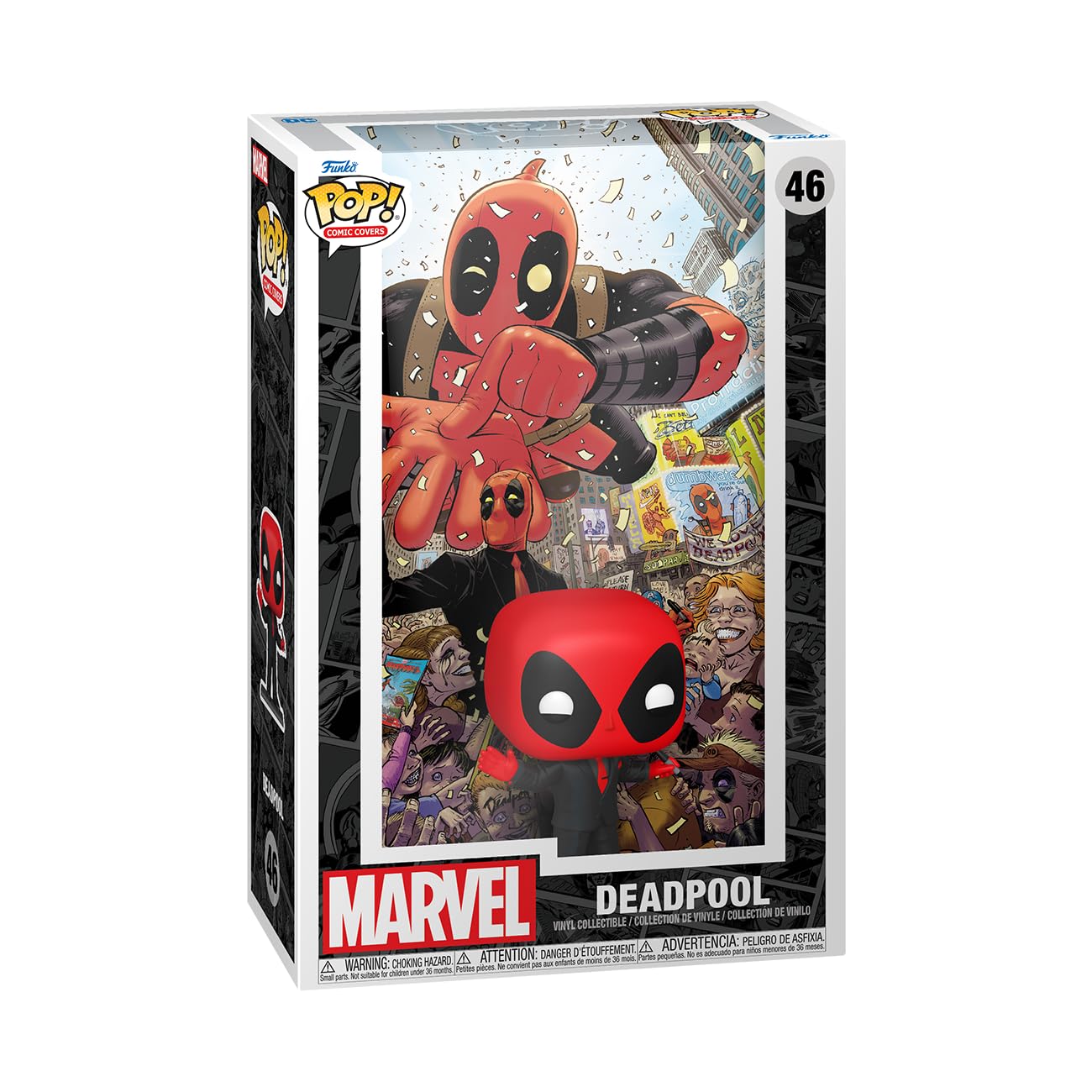 Funko POP! Marvel Skrull Deadpool Vinyl Figure - Black Suit, Model 76085, Multicolor Collectible for Kids & Adults