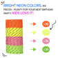 Neliblu Friendship Bracelets - Pack of 144 Neon Rope Bracelet, 7-Inch Adjustable in Orange, Yellow, Pink, and Green - Fun Access