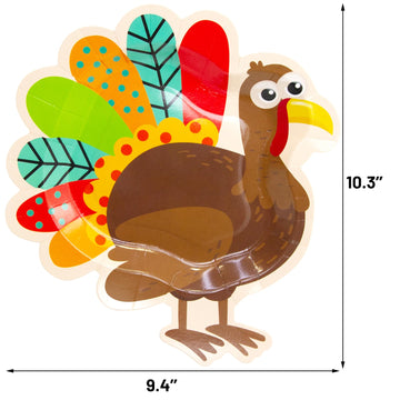 Fancy Land 50PCS Thanksgiving Paper Plates 9    Turkey Party Plates Disposable Dinner Plates Thanksgiving Party Supplies Dinnerw