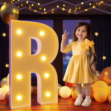 Imprsv 3Ft Marquee Light Up Letters R, Large Light Up Letters, Big Marquee Letters For Party Decorations Baby Shower Anniversary