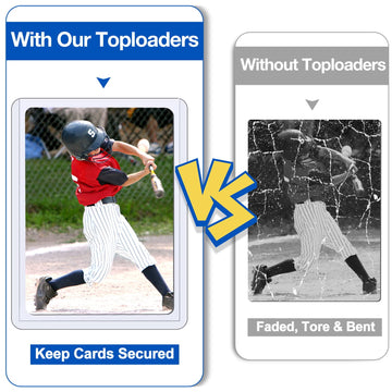 32 Count Topload Card Holder, Sooez 35Pt Topload Card Protector, 3' X 4' Hard Plastic Card Sleeves, Baseball Card Protector, Rigid Toploading Card Case For Collectible Trading Sports Cards