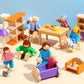 Skylety 10 Pcs Wooden Dollhouse Set Of Mini People Figures Dollhouse Dolls Wooden Doll Pretend Play Figures Accessories(Pretty Style)