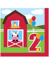 Creative Converting Farmhouse Fun Luncheon Napkin 2nd Bday (18) Farm Animal Barnyard Party