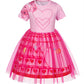 Wonderbabe Descendants Rise Of Red Costumes Girls Bridget Descendants Costume Pink Dress Princess Birthday Party Dress Halloween Cosplay Outfits Size 5-6T