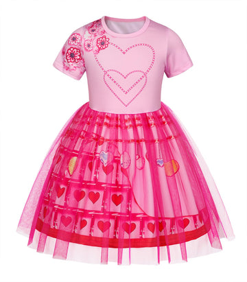 Wonderbabe Bridget Costume From Descendants 4 Bridget Pink Dress Kids Movie Halloween Outfits Girls Descendants Dress Up Costume Size 7-8
