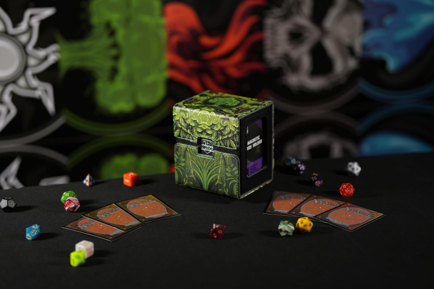 Ai protective covering MTG Commander 100+ Card Custom Art Deck Box With Storage (Forest)