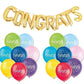 HK balloons Gold Congratulation Party Decorations Foil Balloons With Printed Congrats Balloons For Decorations (Congratulations 