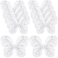 Chivao 10 Pieces Fairy Wings Butterfly Wings Wedding Decoration Costume Birthday Christmas Party Favors For Boys Girls(White)