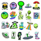 Roranic Alien Stickers For Kids Adults,50Pcs No Duplicates Waterproof Matte Vinyl Cool Alien Stickers Pack For Water Bottle Skat