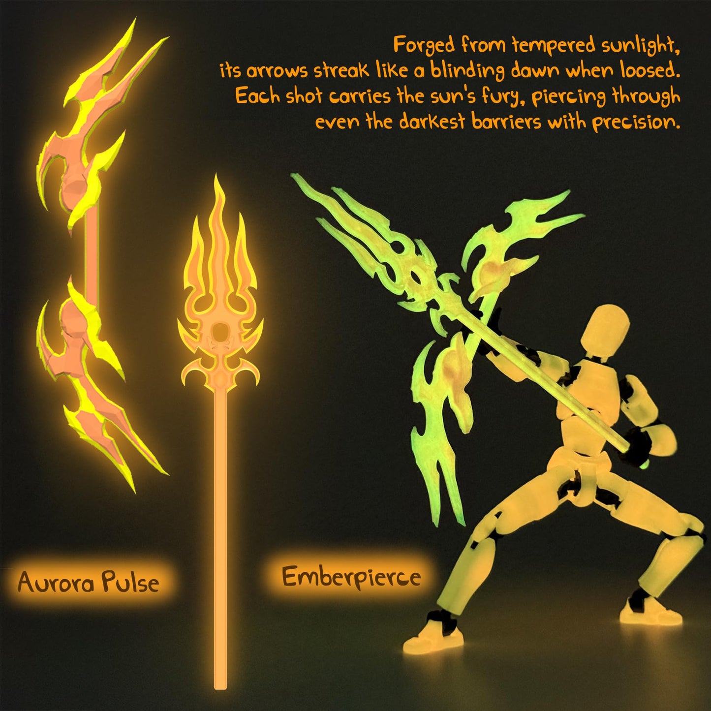 Glowing Titan 13 Action Figure Set Already Assembled  T13 Action Figures with  Accessories 3D Printed T 13 Lucky Robo Dummy Nova 13 Action Figures  Figura de acci?n t13 (3-Colors-B)