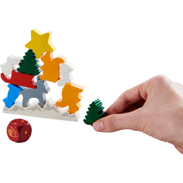 HABA Animal Upon Animal Christmas Limited Edition Wooden Stacking Game - Multi-color, Collector's Tin, Model HAB305732