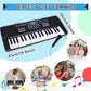 M Sanmersen Upgraded Kids Piano Keyboard 37 Keys With Microphone, Music Toys Birthday Gifts For 3 4 5 6 Year Old Boys Girls, Black