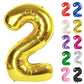 Gold Number 2 Balloon 40 Inch, 2 Balloon Number, 2Nd Birthday Decorations For Baby Girls Boys Toddlers