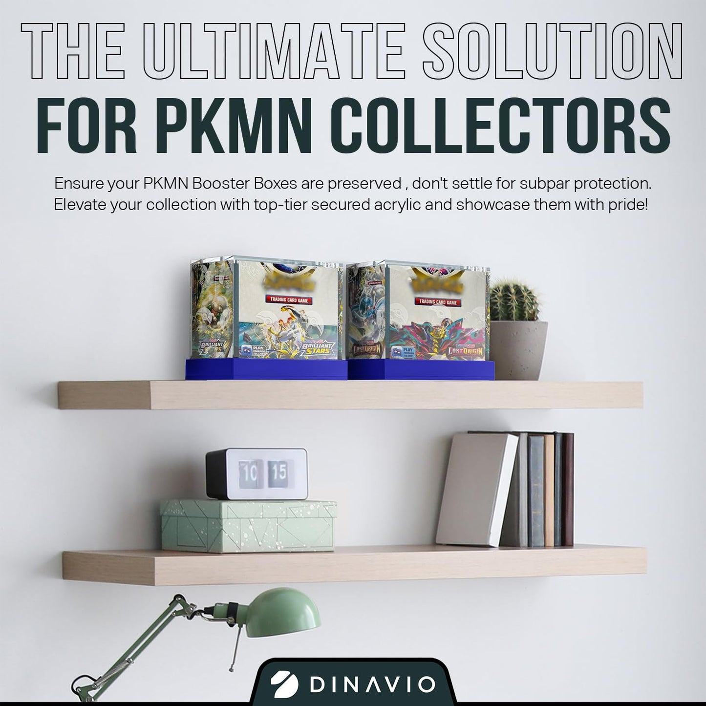 Dinavio Crafthouse Booster Box Case Acrylic Display - Upgraded 7Mm + 5Mm Acrylic 5X3Mm Magnets - Pkmn Booster Box Case Protector