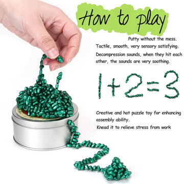 550Pcs Green Magnet Balls Desk Toys For Adults, Ferrite Crags Magnetic Putty Desk Fidget Toys For Office