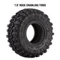 INJORA 1.0 Tires Soft Rubber Crawler Wheel Tires for 1/18 TRX4M SCX24 Gladiator Bronco C10 JLU Deadbolt B17 Axial 1/24 1/18 Trac