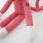 Plushland Adorable Sock Monkey, The Original Traditional Hand Knitted Stuffed Animal Toy Gift-For Kids, Babies, Teens, Girls And Boys Baby Doll Present Puppet 20 Inches (New Pink)