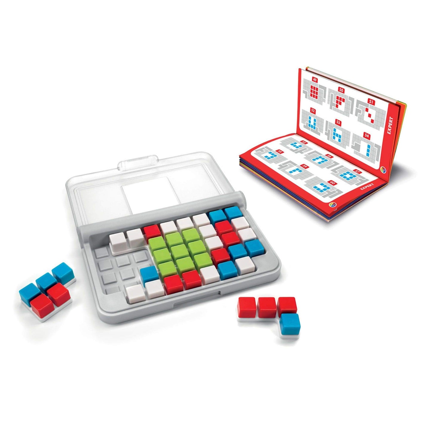 SmartGames IQ Focus Cognitive Skill-Building Travel Game with Portable Case Featuring 120 Challenges for Ages 8 - mature-themed