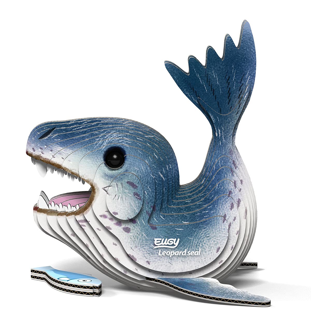 Eugy Leopard Seal 3D Puzzle, 22 Piece Eco-Friendly Educational Toy Puzzles For Boys, Girls & Kids Ages 6+