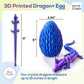 3D Printed Dragon,Dragon Eggs With Dragon Inside,Dragon Egg Toy,12'' Full Articulated Crystal 3D Dragon For Children'S Day Gift