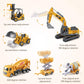 Geyiie Construction Vehicles Truck Toys, Construction Trucks Die Cast Alloy Truck Head, Tractor Trailer Excavator Dump Sandbox G