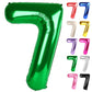 Green Number 7 Balloon 40 Inch, 7 Balloon Number, 7Th Birthday Decorations, Green Party Supplies For Boys Girls